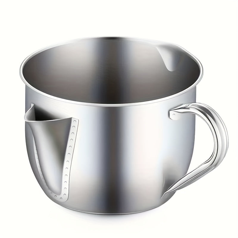 Stainless Steel Oil Separator – Kitchen Stir-Fry Filter Bowl, Soup & Stock Strainer Pot, Home Kitchen Food Filtering Tool