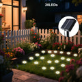1 Set of 20 LED Solar Flower Lights, 8-Mode Outdoor Decorative Light, IP44 Waterproof, Suitable for Home, Wedding, Holiday and Party - Powered by Solar Lithium Battery, Outdoor Lighting | Flower Decoration | Solar Courtyard Light