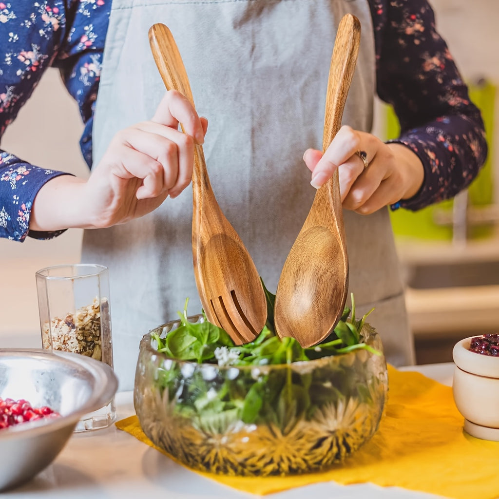 Wooden Spoon, Spatula, Soup Ladle – Wooden Kitchen Utensil Set, Wood Spoon Set