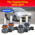 9005/HB3 H11 LED Headlight 4-Piece Set, Cool White 6500K, for 2010-2017 Toyota Prius, 600% Brightness Increase, High/Low Beam Both Easy to Install, Compact 1:1 Size, 3570 CSP Chip, No Battery Included