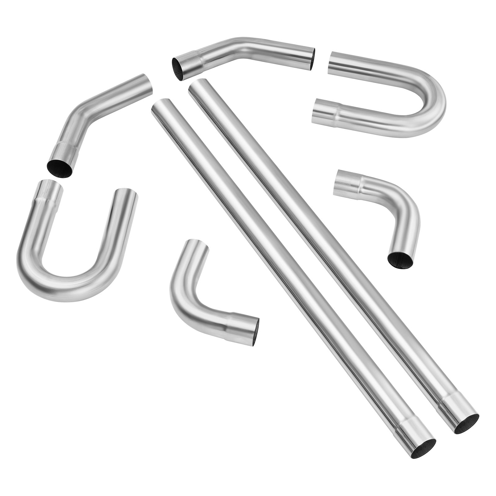 VEVOR DIY Universal Exhaust Kit 8/16 Pieces 2/2.25/2.5 Inch Exhaust Pipe Kit with Slip-on Connectors