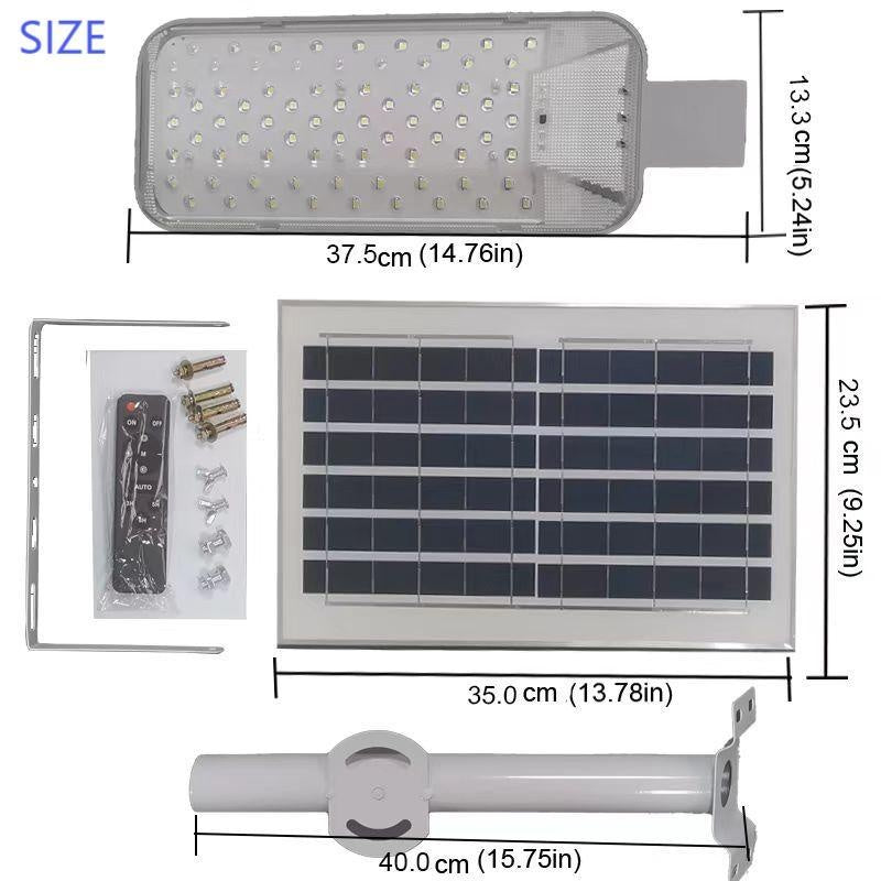 Solar Street Light, LED Wall Light, Courtyard Light, Outdoor Lighting, 6000mAh Lithium Battery, Smart Light Control, with Remote Control, Solar Charging, 74 High-Brightness LED Beads, Widely Used in Gardens, Lawns, Garages, Farmland