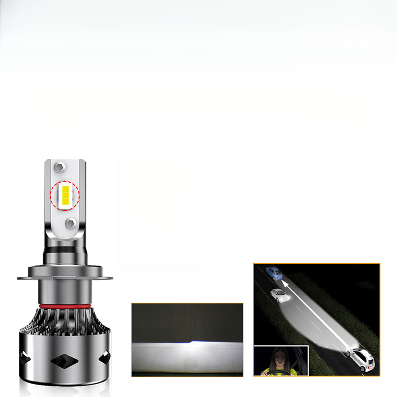 [BULLVISION] 2-Pack Car LED Lights, Suitable for Cars and Motorcycles, 12V, No Battery, High/Low Beam Switching