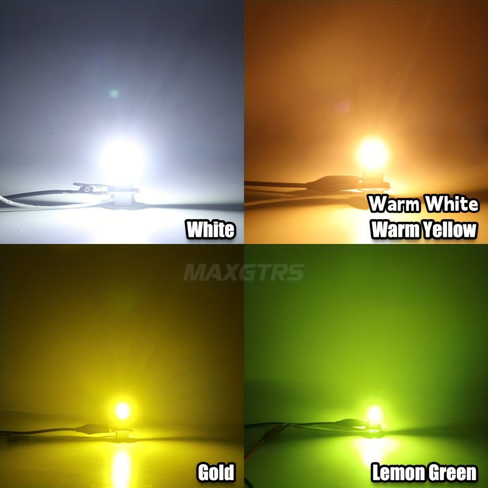 2-Pack H3 LED Bulbs Canbus Fanless High Beam 6500K White 3000K Yellow Car Truck Fog Light Driving Light DRL 12V/24V