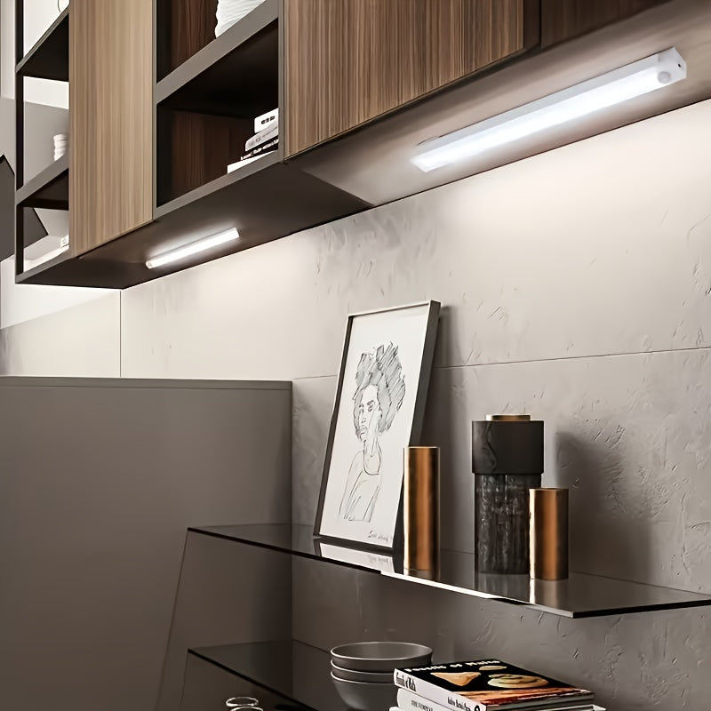 2026 hot sale rechargeable smart motion sensor light, motion sensor LED light strip, with magnetic adhesive and USB-powered smart lighting - wireless floor/ceiling/wall light/cabinet light, suitable for kitchen, wardrobe, staircase