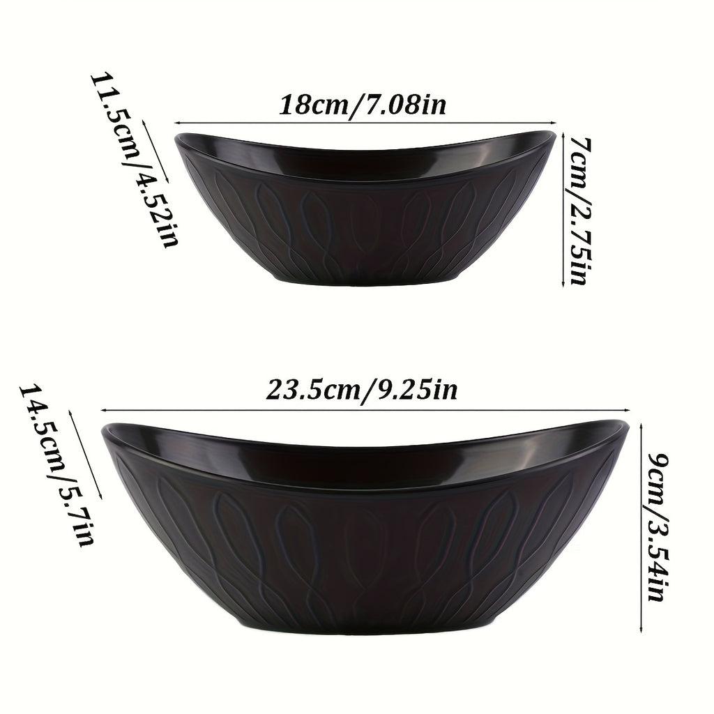 2PCS Ingot Shape Unbreakable Bowl – Kitchen Bowl for Oatmeal & Salad, Serving Bowl for Salad, Side Dishes, Pasta