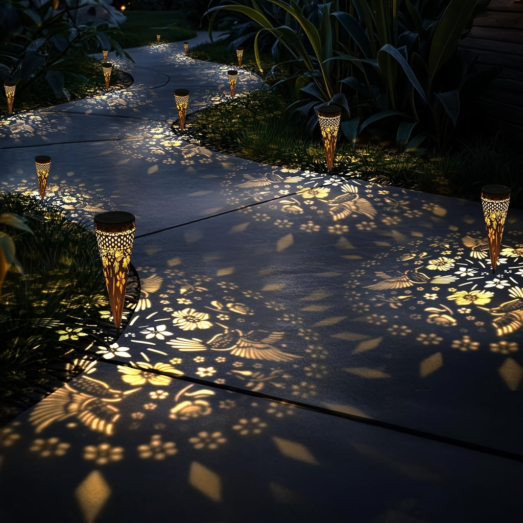 6/4/2-Piece Solar Hummingbird Metal Courtyard Garden Light Street Landscape Light Solar Powered Patio Walkway Path Light Waterproof Lawn Decoration Gift for Mom Grandma