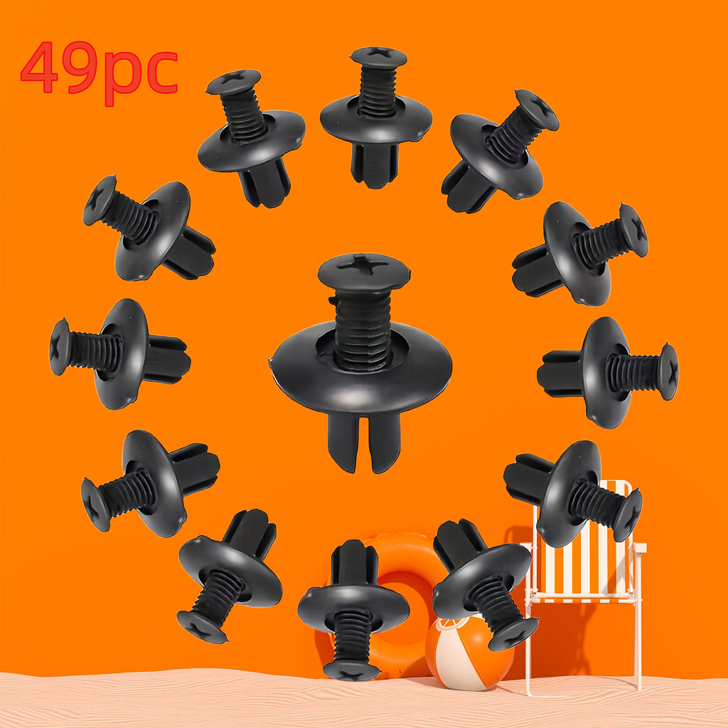 49pc Universal Best-Selling Car Fender Fixing Clips Liner Mudguard Fastener Set Trunk Bumper Retainer Clips