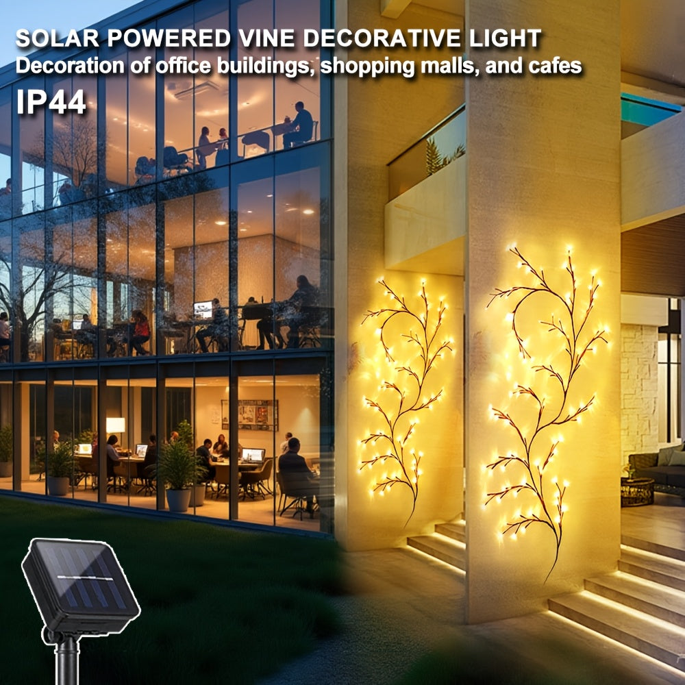 1包太阳能柳树藤商业装饰灯，8种模式，IP44，72/96 LED，商业照明街道和区域照明，适用于购物中心、公园、节日婚礼、咖啡馆、酒店、餐厅装饰
