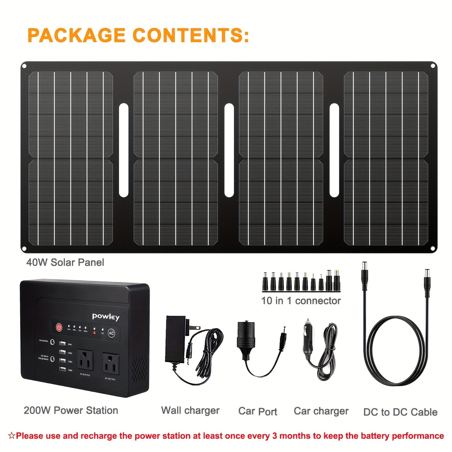 行動式電源站100W/200W，配備30W/40W行動式太陽能充電板套件，97.68Wh/146Wh行動式太陽能發電機鋰離子電池組，帶AC DC USB輸出埠，適用於颶風停電、戶外露營、房車旅行電源包