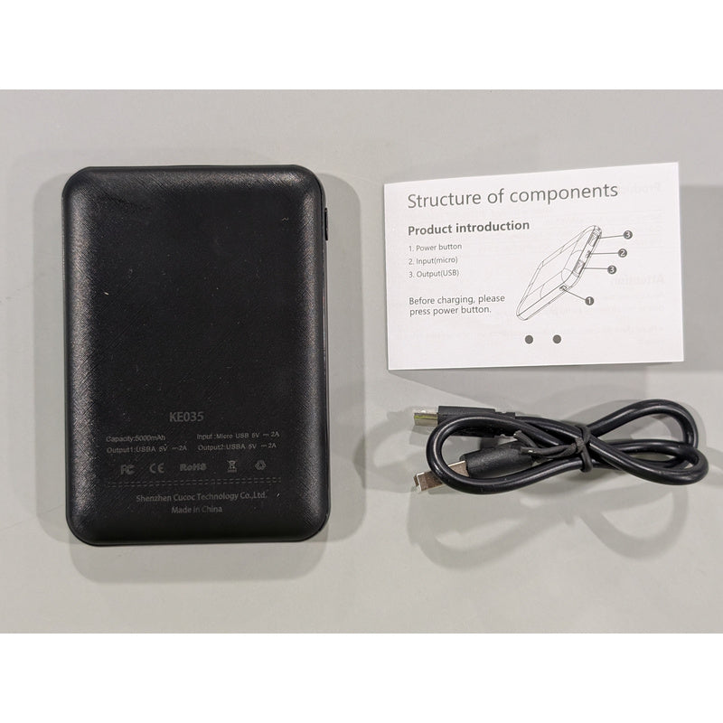 HELIOS 3 USB 10W 5000MAH POWER BANK KE035 - BLACK