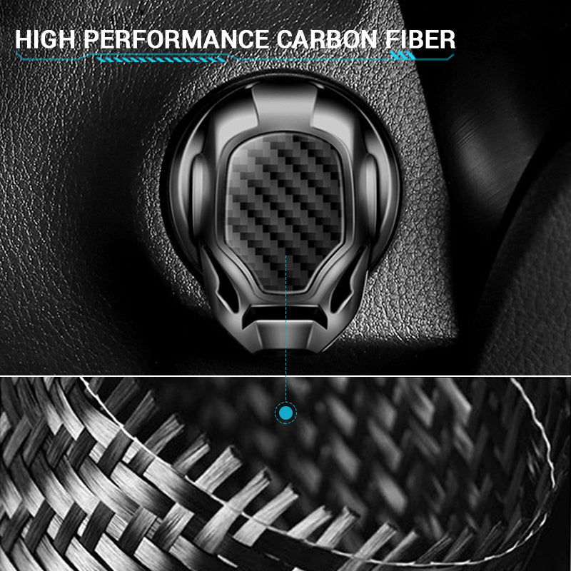 3D Metal Engine Ignition Start Stop Button Sticker, One-Key Start Key Car Interior Decorative Switch Button Cover