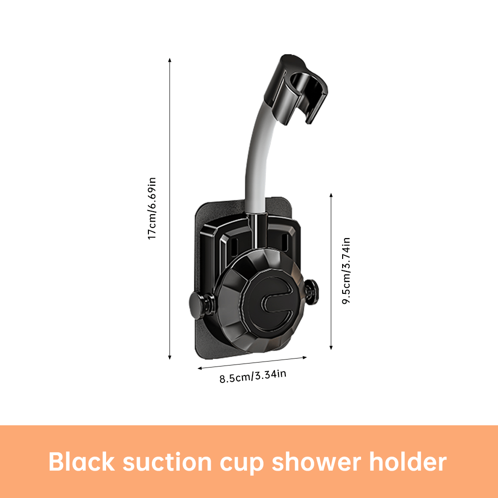 Musurjoy 1/2Pc Bathroom Wall Mount Shower Holder - Silver, No-Drill Shower Head Bracket, Wall-Mounted Without Wall Damage, Summer Shower Supplies, Father's Day Gift
