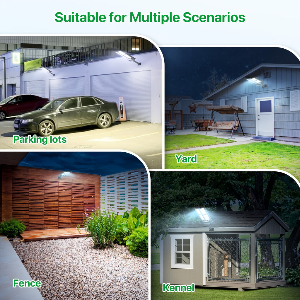 Outdoor Waterproof Solar Light, 2500 Lumen Outdoor LED Floodlight, Supports “Dusk-to-Dawn” Auto Mode and Remote Control; Ideal Solar Security Lighting for Courtyards, Rural Patios, Farmhouses, Fences and Landscape Decoration.