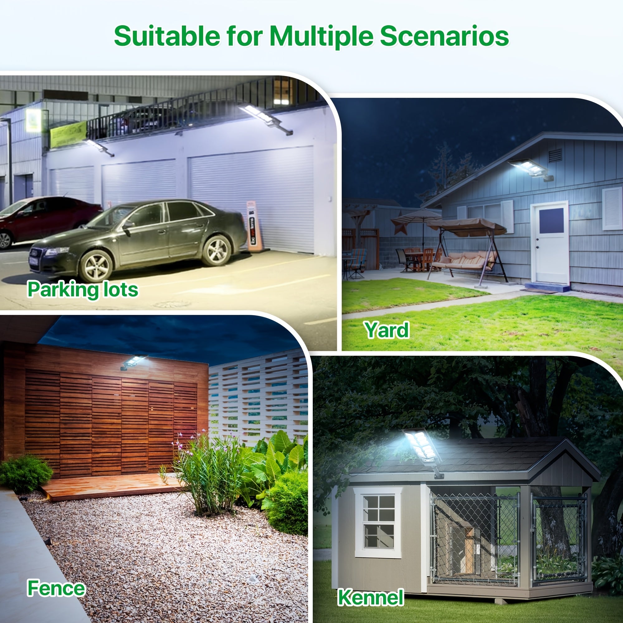 Outdoor Waterproof Solar Light, 2500 Lumen Outdoor LED Floodlight, Supports “Dusk-to-Dawn” Auto Mode and Remote Control; Ideal Solar Security Lighting for Courtyards, Rural Patios, Farmhouses, Fences and Landscape Decoration.