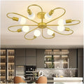 Modern Black Floral Ceiling Light, Perfect for Kitchen, Dining Room, Hallway, Bedroom, Café, Restaurant, and Any Space You Like (Bulb Not Included)