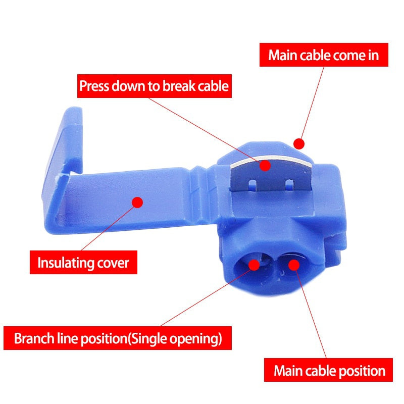 20pcs Quick Splice Wire Connectors – Solderless Snap Electrical Connectors for Insulated Wire Crimp Terminals