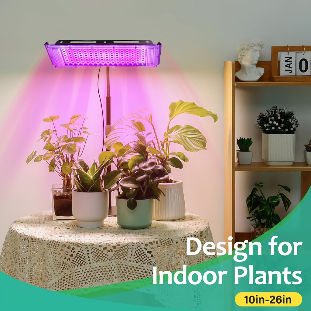 Desktop Indoor Plant Grow Light, 144 LED Full Spectrum Grow Lamp, Large Size Adjustable Height Flexible Gooseneck Plant Light
