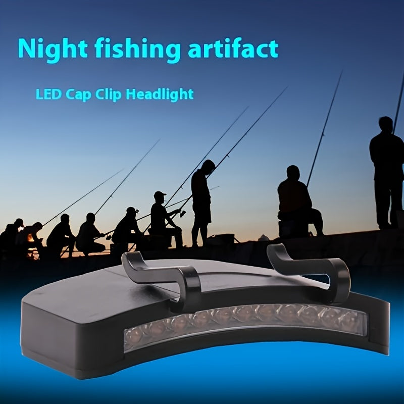 2Pcs Clip-On Headlamp, 11 LED Cap Clip Light, Hands-Free Flashlight, Portable Lightweight Head Lamp, Suitable for Running Working Cycling Camping (AAA Battery Not Included)