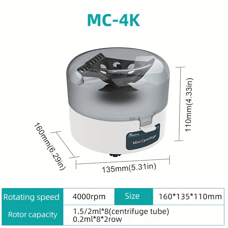 JOANLAB Pcr 迷你离心机 等离子离心机实验室 0.2ml 1.5ml 2ml离心管 4000rpm 7000rpm