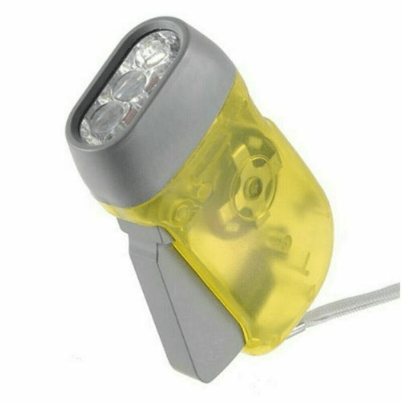 Portable Outdoor Lighting with Bright & Steady Hand-Crank Flashlight, Perfect for Camping and Tents