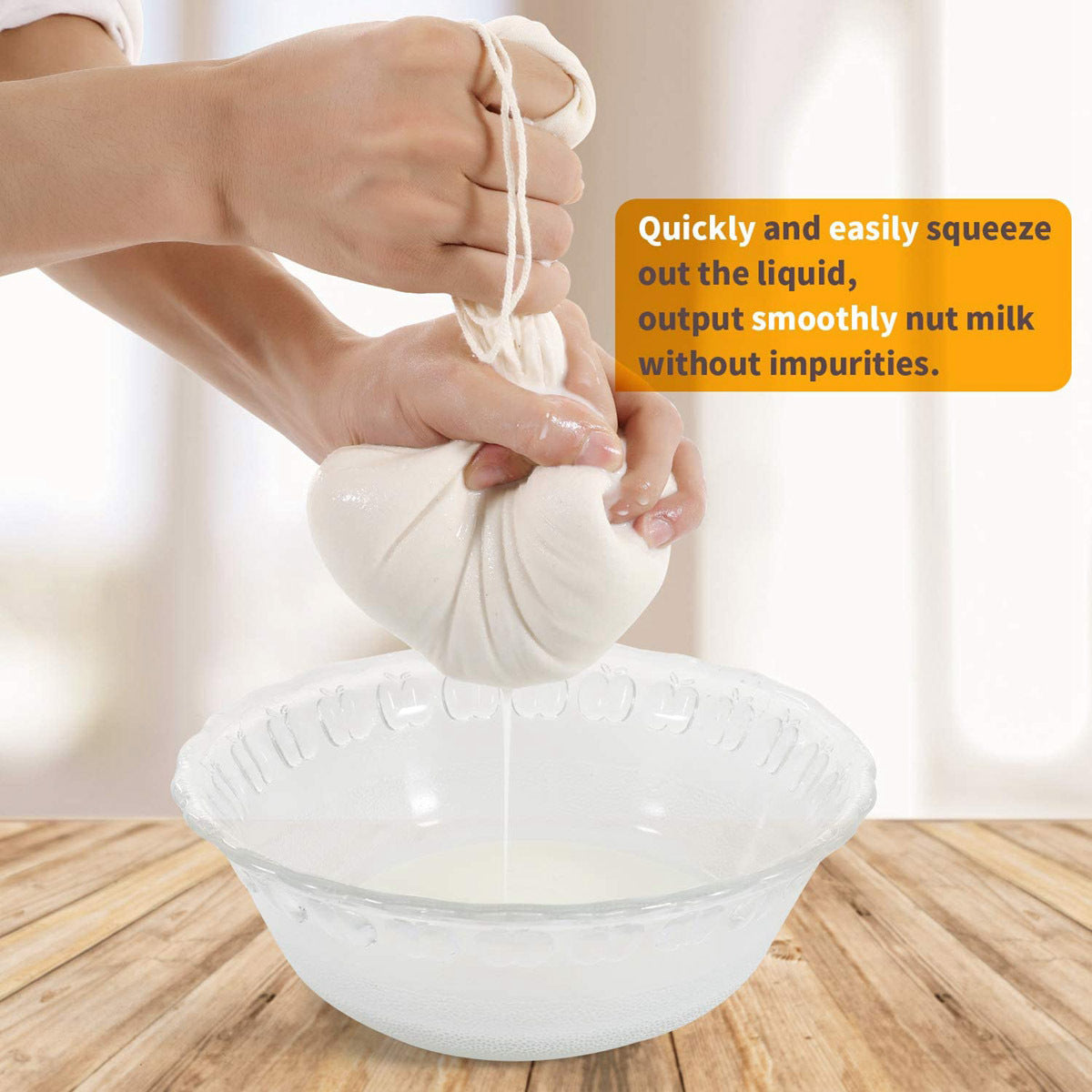 Reusable Cheesecloth & Filter Bag, Heavy-duty Nylon Kitchen Strainer with Opening, Perfect for Cheese, Nut Milk, Coffee, Tea, Yogurt, Cold Brew, Easy Clean, Dishwasher Safe