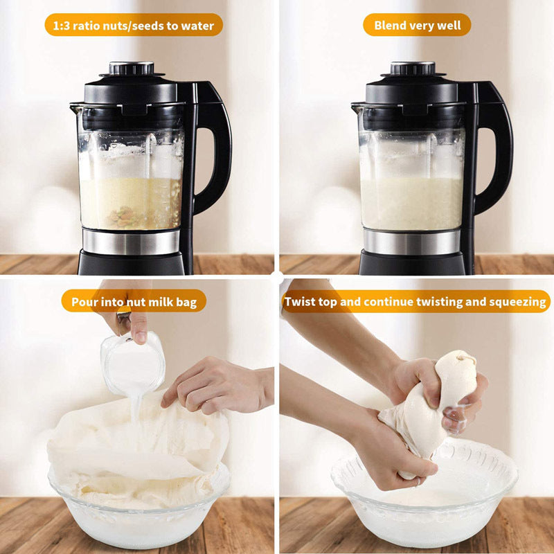 Reusable Cheesecloth & Filter Bag, Heavy-duty Nylon Kitchen Strainer with Opening, Perfect for Cheese, Nut Milk, Coffee, Tea, Yogurt, Cold Brew, Easy Clean, Dishwasher Safe