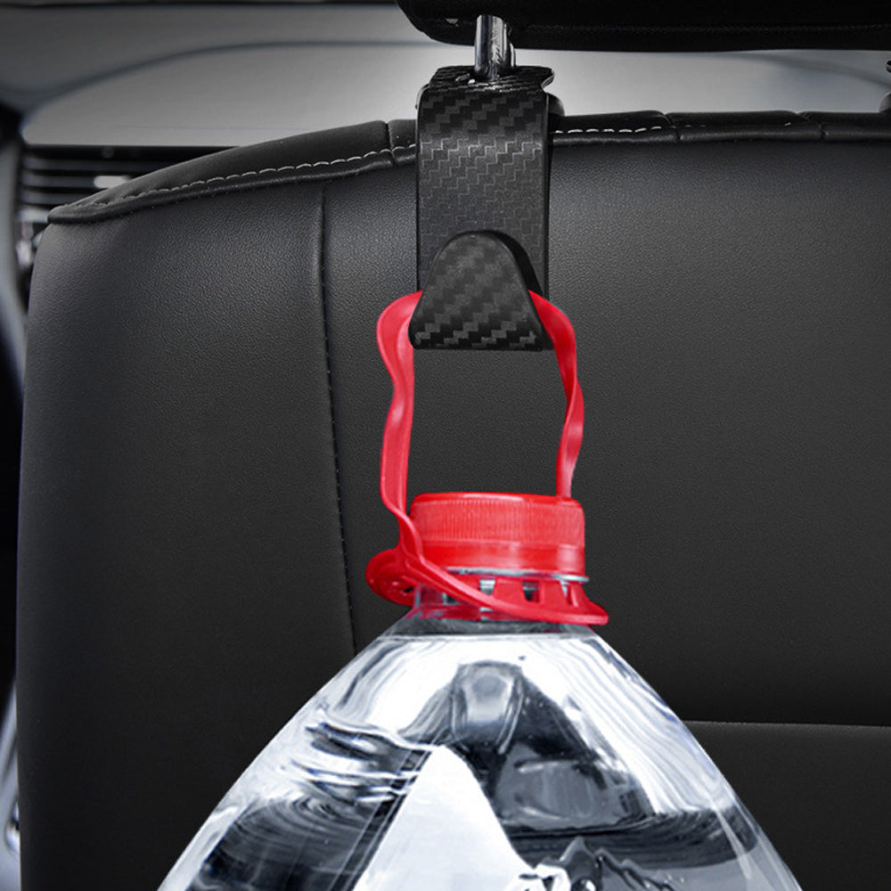 4/8-Pack Carbon Fiber Car Seat Headrest Hook, Rear Seat Storage Hanger for Hanging Storage of Handbags, Purses, Clothes & Coats
