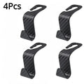 4/8-Pack Carbon Fiber Car Seat Headrest Hook, Rear Seat Storage Hanger for Hanging Storage of Handbags, Purses, Clothes & Coats