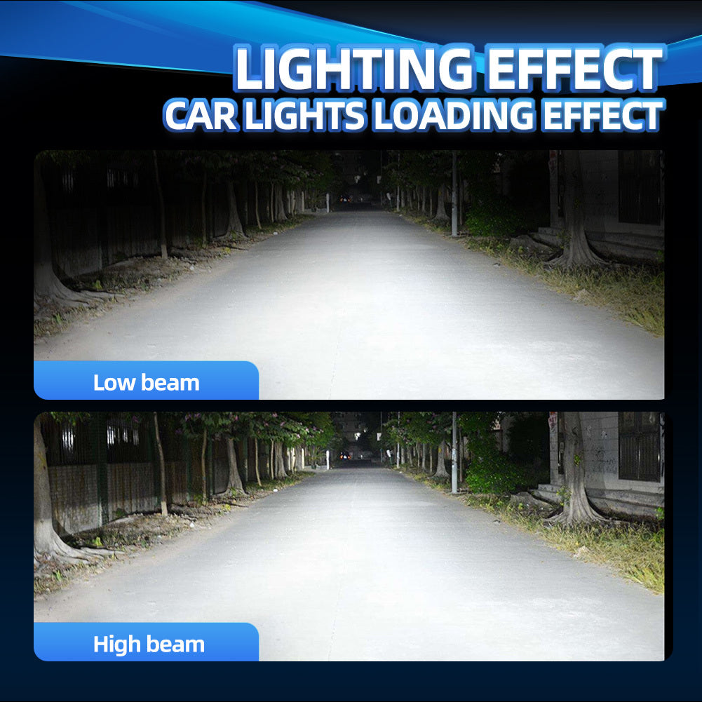 2-Pack H1 H4 H7 H11 9005/HB3 9006/HB4 LED Car Light Bulbs, 1:1 Mini Size Car Headlight 58000LM High Beam Low Beam or Fog Light Plug-and-Play COB High Brightness Chips, No Battery Included