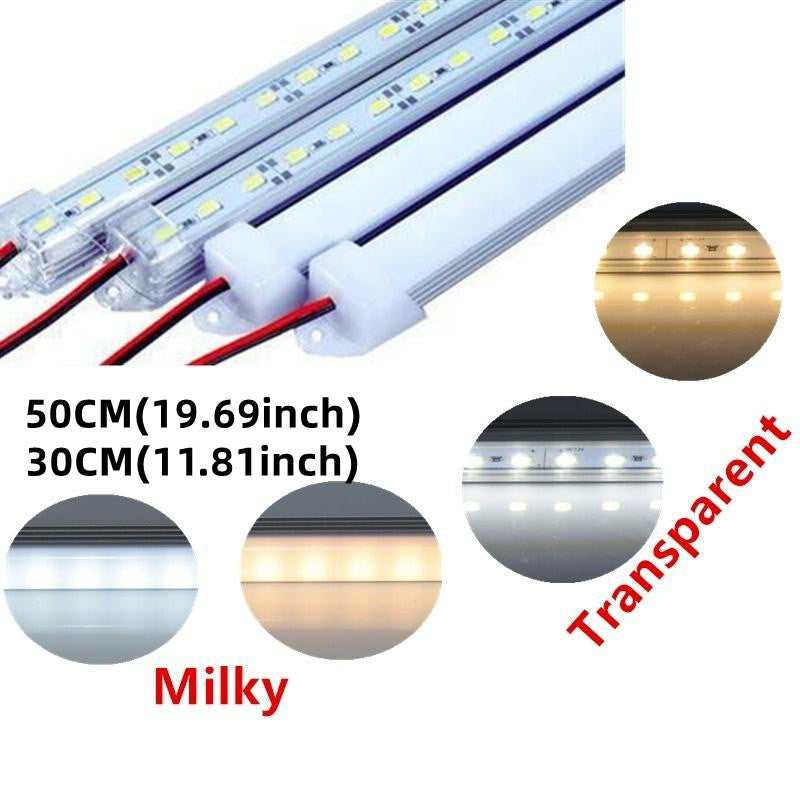 Interior LED light bar, 11.81-inch / 19.69-inch 5630 SMD with switch, thin sealed trailer light for cars, trailers, truck beds, RVs, cargo, boats, cabinets, 12V LED lighting strip - 10-pack