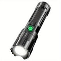 BaiHuBri Super Bright Flashlight, USB Rechargeable Telescopic Zoom Wide Beam, Handheld Adjustable Light Spot, 150 Lumen 200M Range, Emergency Backup Camping Gear, Essential for Home Emergency