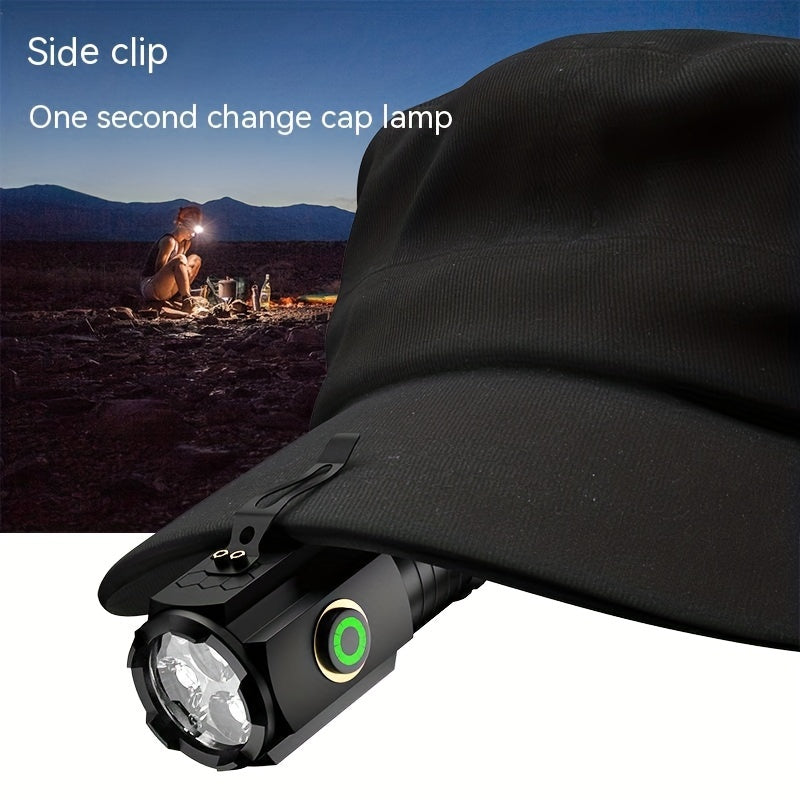 P35 Single High Brightness Flashlight, 18350 Lithium Battery Powered, Strobe Light Mode, Pen Clip Design & Bottom Magnet, Perfect for Home Use Walking Working and Ideal Gift