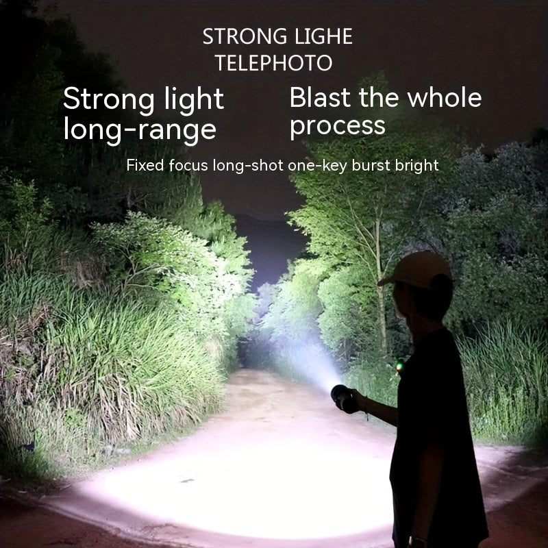 P35 Single High Brightness Flashlight, 18350 Lithium Battery Powered, Strobe Light Mode, Pen Clip Design & Bottom Magnet, Perfect for Home Use Walking Working and Ideal Gift