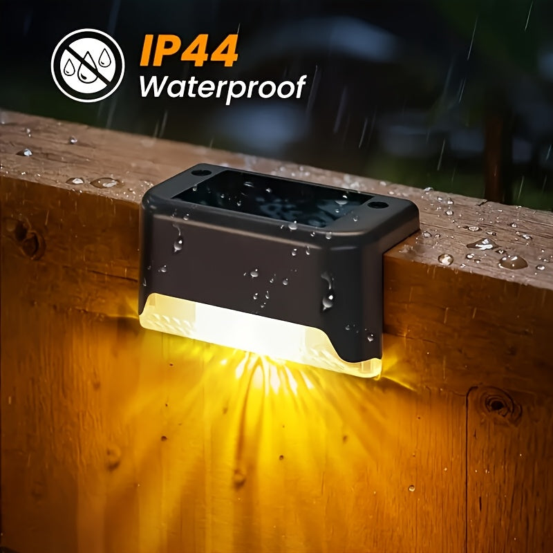 32/16/8 Pack Solar Outdoor Light, LED Solar Ground Insert Light, Solar Step Light, IP44 Waterproof, Courtyard Decorative Light, Solar Fence Light for Stairs, Steps, Railings, Courtyard, Patio and Walkways (Warm White)