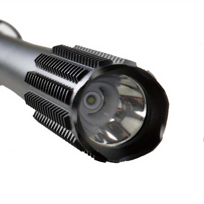 17.13 Inch High Hardness All-Metal Flashlight, High Brightness, Multiple Adjustable Modes, Long Range Tactical Flashlight, Multifunctional Car Flashlight, Suitable for Indoor & Outdoor Patrol, Camping, Fishing and Outdoor Sports