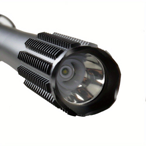 17.13 Inch High Hardness All-Metal Flashlight, High Brightness, Multiple Adjustable Modes, Long Range Tactical Flashlight, Multifunctional Car Flashlight, Suitable for Indoor & Outdoor Patrol, Camping, Fishing and Outdoor Sports