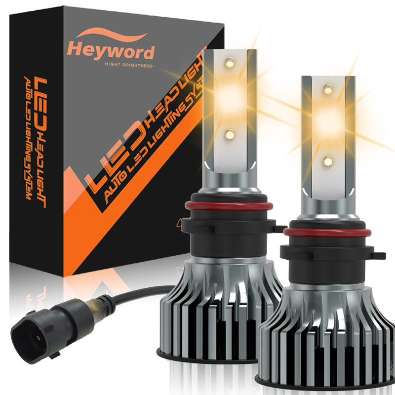 Heyword 2 Sets H7, H1, H3, H4, H8/H9/H11, 9005, 9006, 9012 LED Car Headlight Fog Light, Low Beam, High Beam, Color Temperatures: 4300K/Warm Light, 3000K/Yellow Light, 8000K/Blue Light, 25000K/Ice Blue, 6000K/White Light