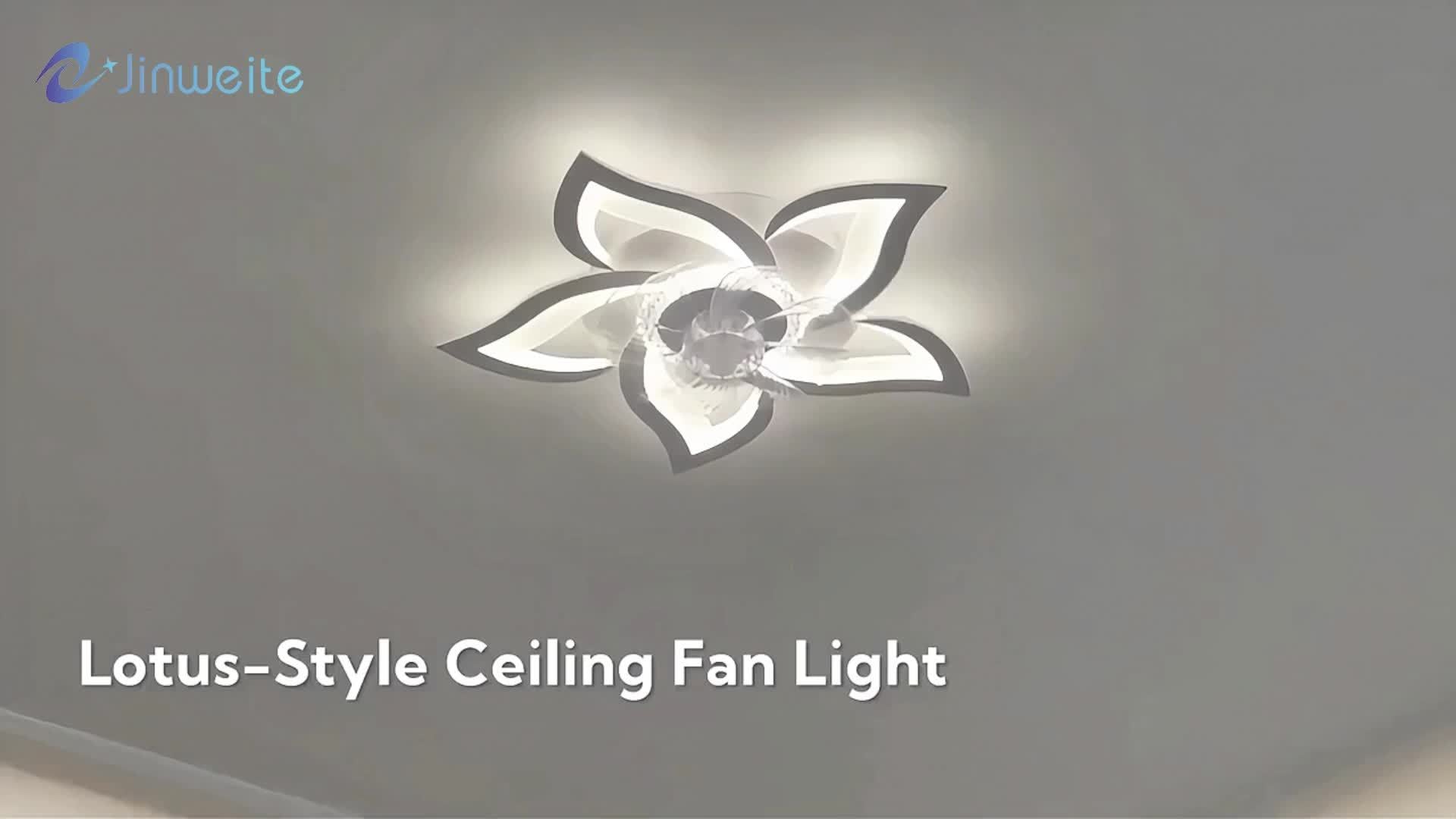 Low-Profile LED Ceiling Fan with Light, Remote Control, 3 Color Temperatures, 6-Speed Adjustable Pure Copper DC Motor, Base with Heat Dissipation Holes. 27-Inch Recessed Floral Modern Ceiling Fan Light, Suitable for Living Room, Bedroom, Kitchen.
