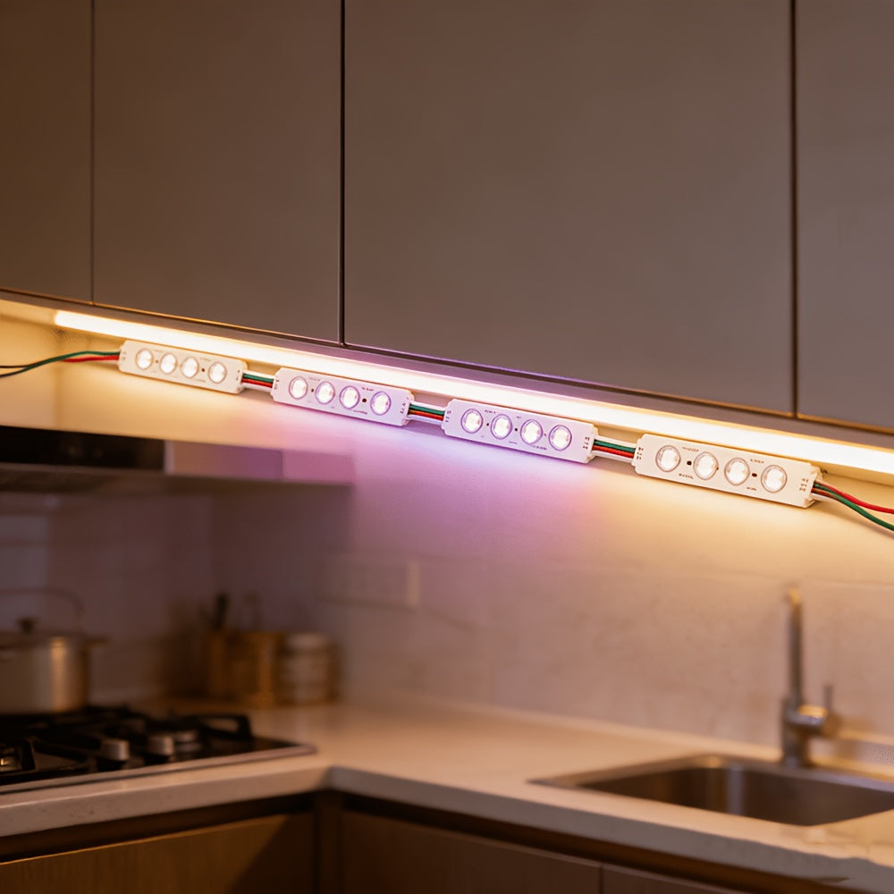 5050 RGBW LED light strip - WS2811 programmable color-changing strip, with button control, 12V commercial/home use suitable for TV backlight, holiday decoration and luminous text display