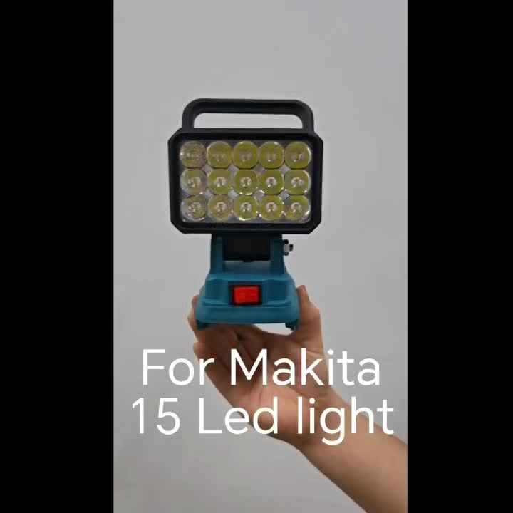 15-LED work light spotlight portable flashlight for Makita 18V lithium battery