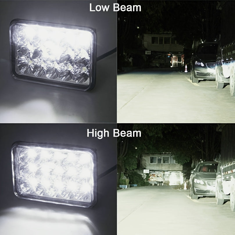 4x6 Inch LED Headlight High/Low Beam Integrated for Freightliner FLD120/FLD112 Series 1991-2004