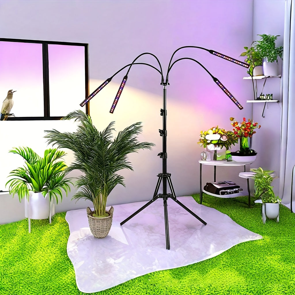 LED Plant Grow Light, 3 Color Modes Dimmable, 4/8/12H Timer, Full Spectrum Grow Lamp for Home Vegetable and Flower Planting