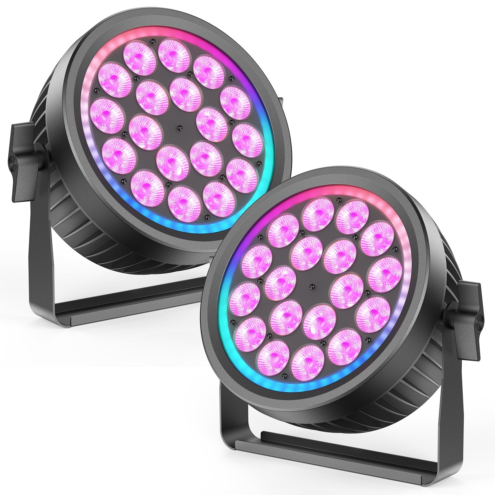 200W aluminum fanless silent stage light | 4-in-1 RGBW LED Par light with dynamic iris, DMX512/auto/sound activation Par cover, suitable for events, weddings, bars, parties, stages, Christmas LED lights