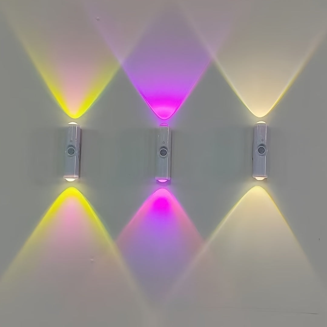 Ambient Light Smart Motion Sensor Hill Light Spot Light Magnetic Rechargeable Self-Adhesive Cabinet Light Cat Eye Night Light No Wiring Wall Light