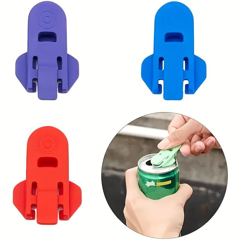 Two Durable Plastic Can Openers - Ergonomic Easy-Grip Design, Leak-Proof & Portable, Ideal for Camping, Picnics, BBQs, College Parties - Kitchen & Outdoor Drink Accessories, Camping Tools, BBQ Gear, Reliable Can Opening Solution