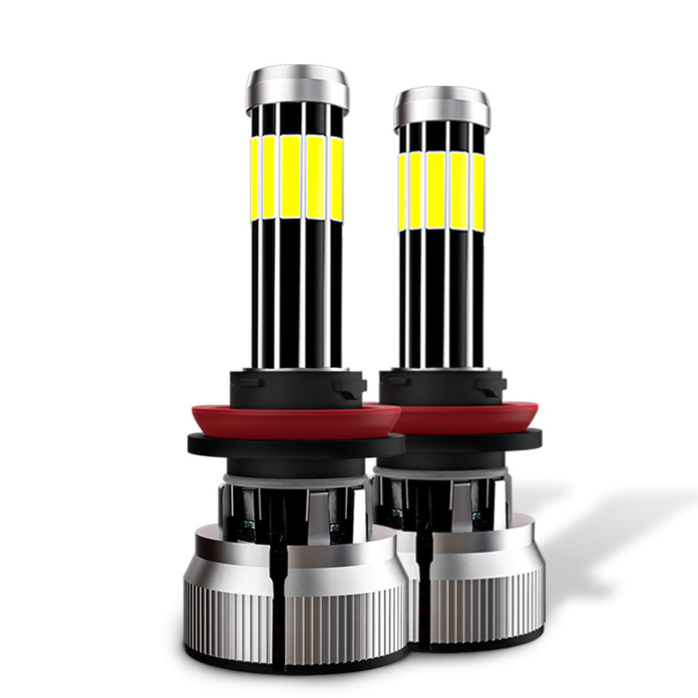 2-Pack 10-Sided 360° Illumination LED Headlights H1 H3 H7 H11/H8/H9 880/881/H27 9005/HB3/H10 9006/HB4 9012 H4/HB2/9003 9004/HB1 9007/HB5 H13/9008 High/Low Beam Integrated Headlights, Error-Free Plug-and-Play
