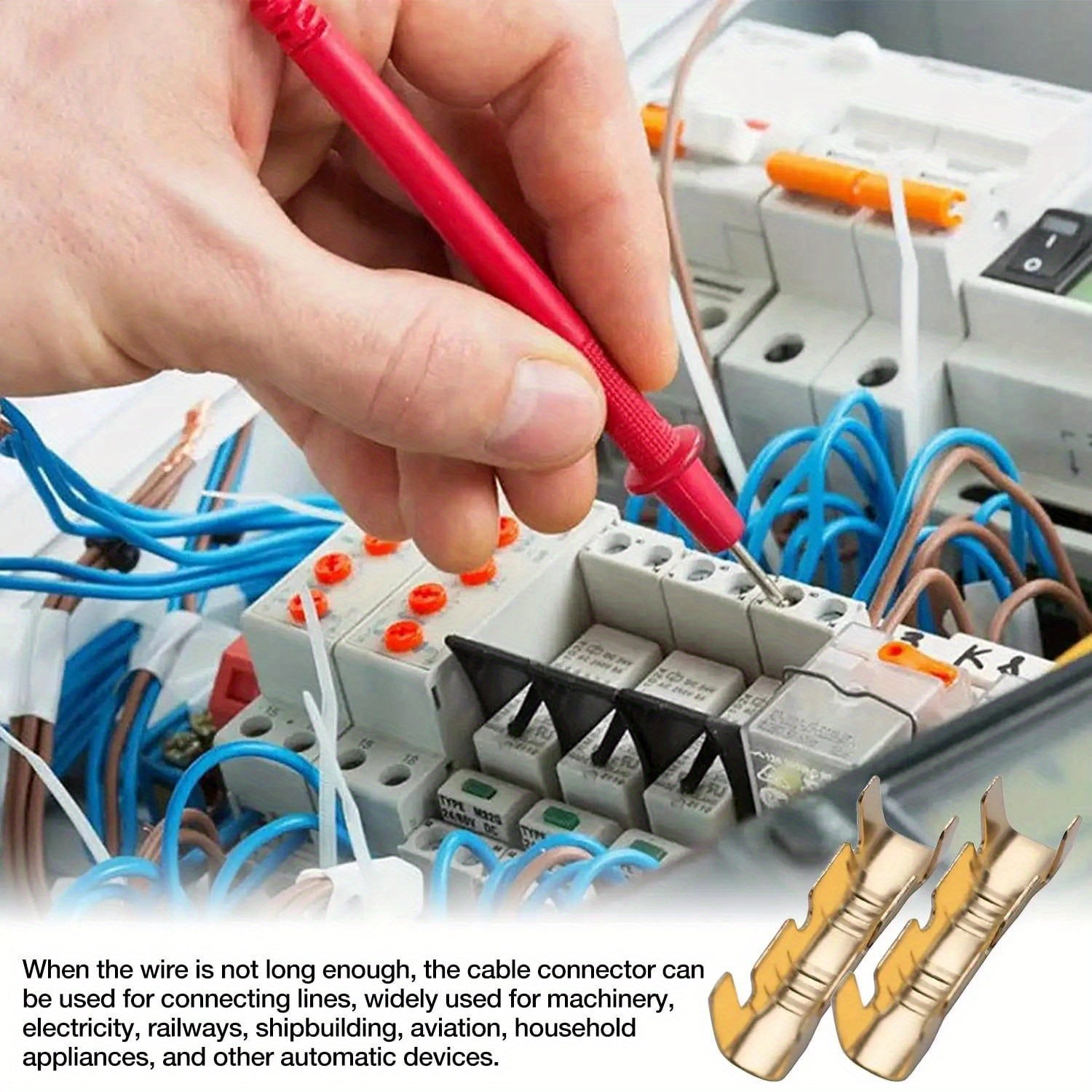UMLIFE 50-1000pcs 453 U-Style Terminal Connector, Automotive Spade Terminal, 0.3-1.5mm²