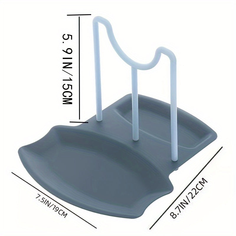 Reusable Pot Lid Holder with Spoon Rest, Multi-function Rack for Pots Pans Bowls, Also Usable as Cutting Board Stand, Ideal Solution for Neat and Efficient Kitchen Organization