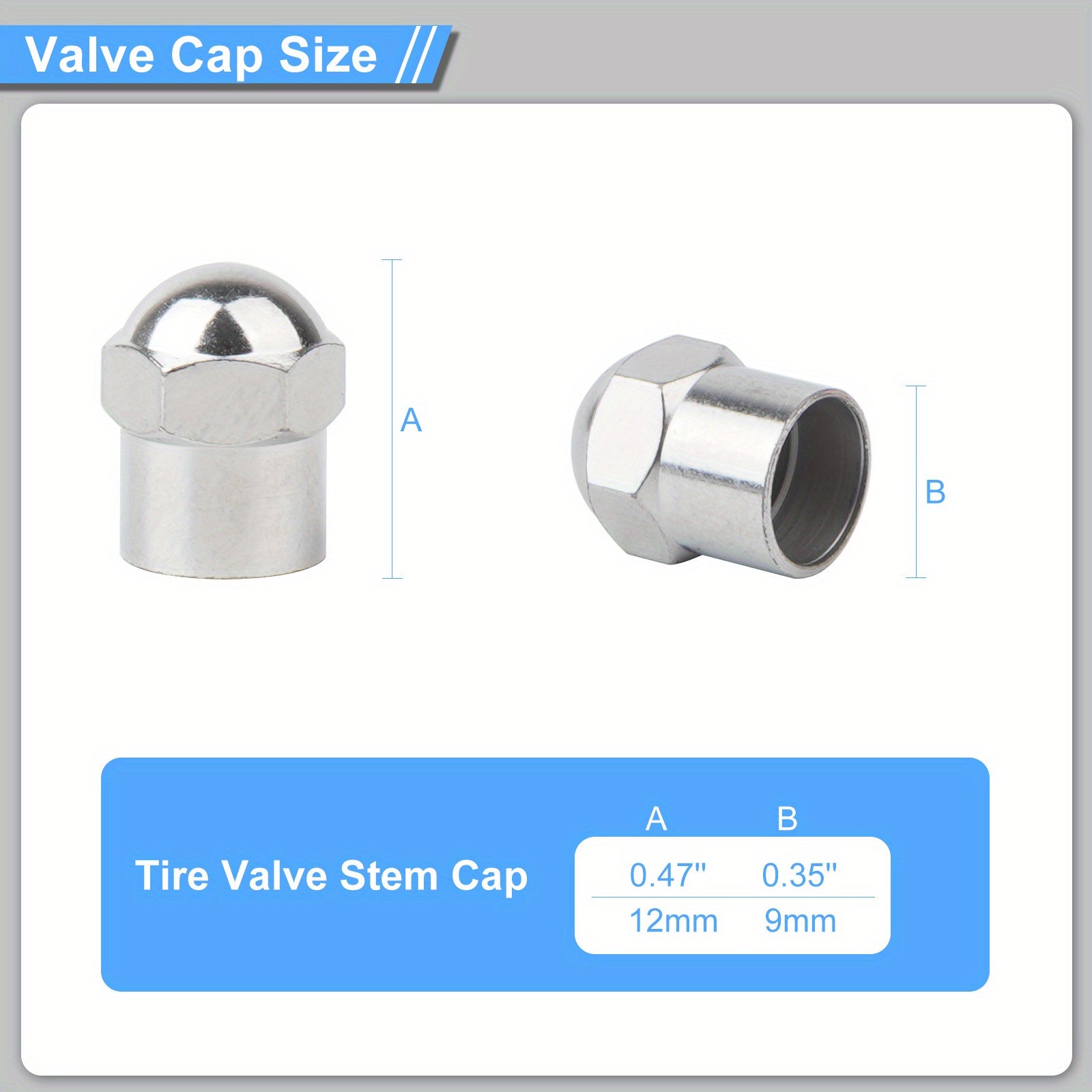 Leak-Proof Tire Valve Caps with O-Rings – Easy Installation, Enhance Vehicle Appearance – For Cars to Motorcycles
